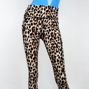 Victoria’s Secret Leopard Cheetah Animal Print Leggings 4 S High Waist Pockets